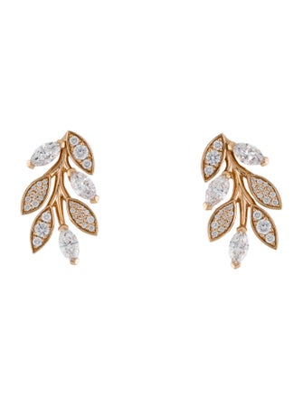 Tiffany & Co. 18K Diamond Vine Climber Earrings
