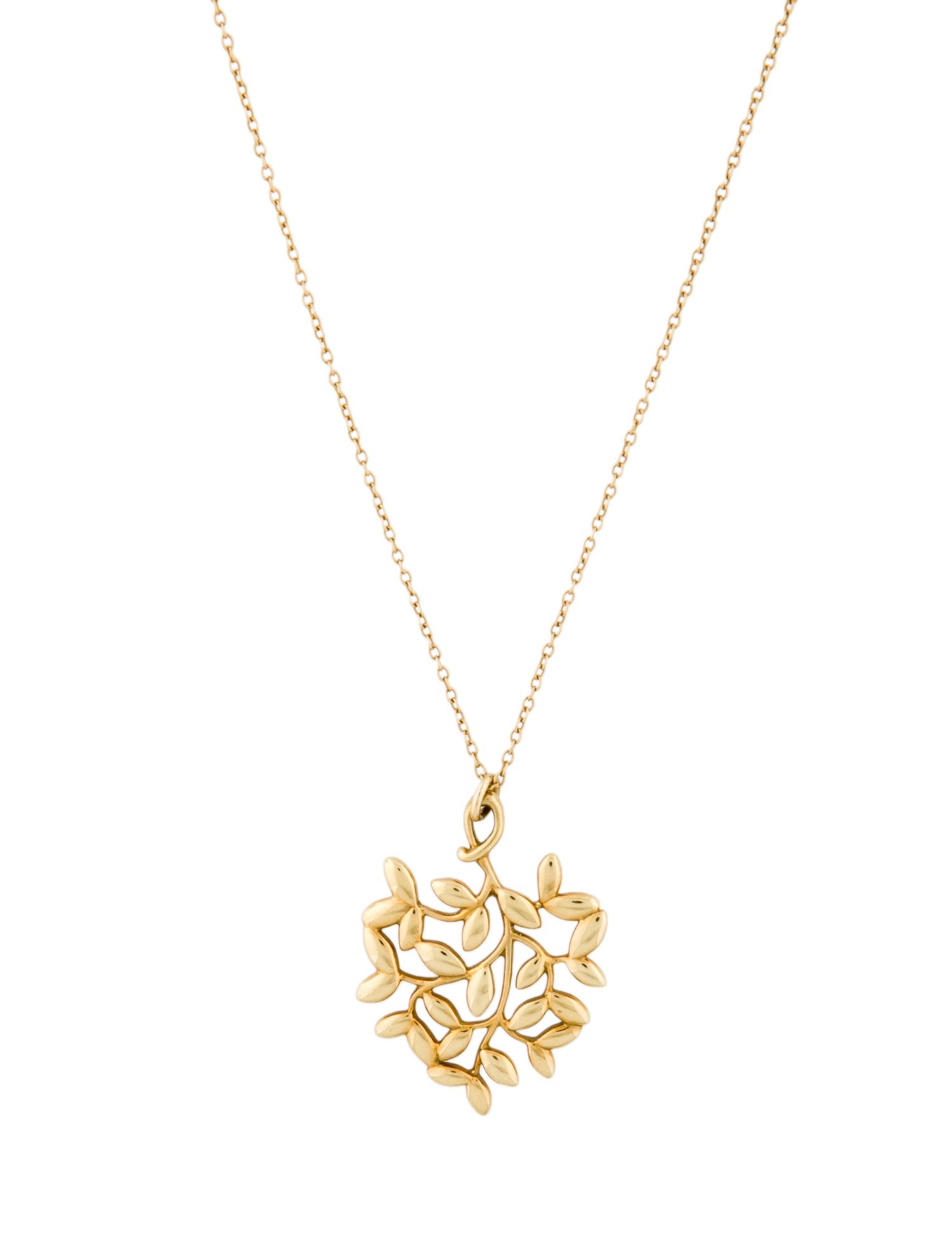 Tiffany & Co. Olive Leaf Pendant Necklace