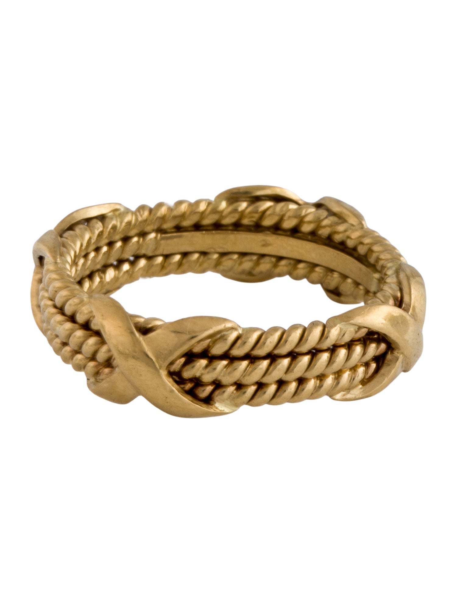 Tiffany & Co. 18k 3 Row X Band Ring