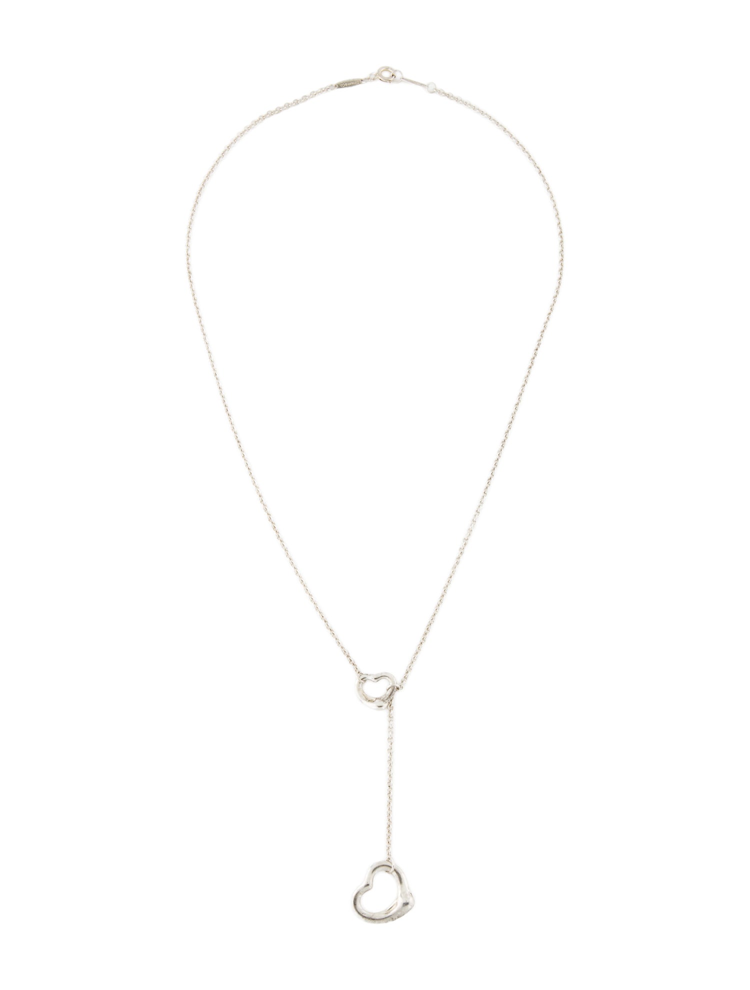 Tiffany & Co. Open Heart Lariat Necklace