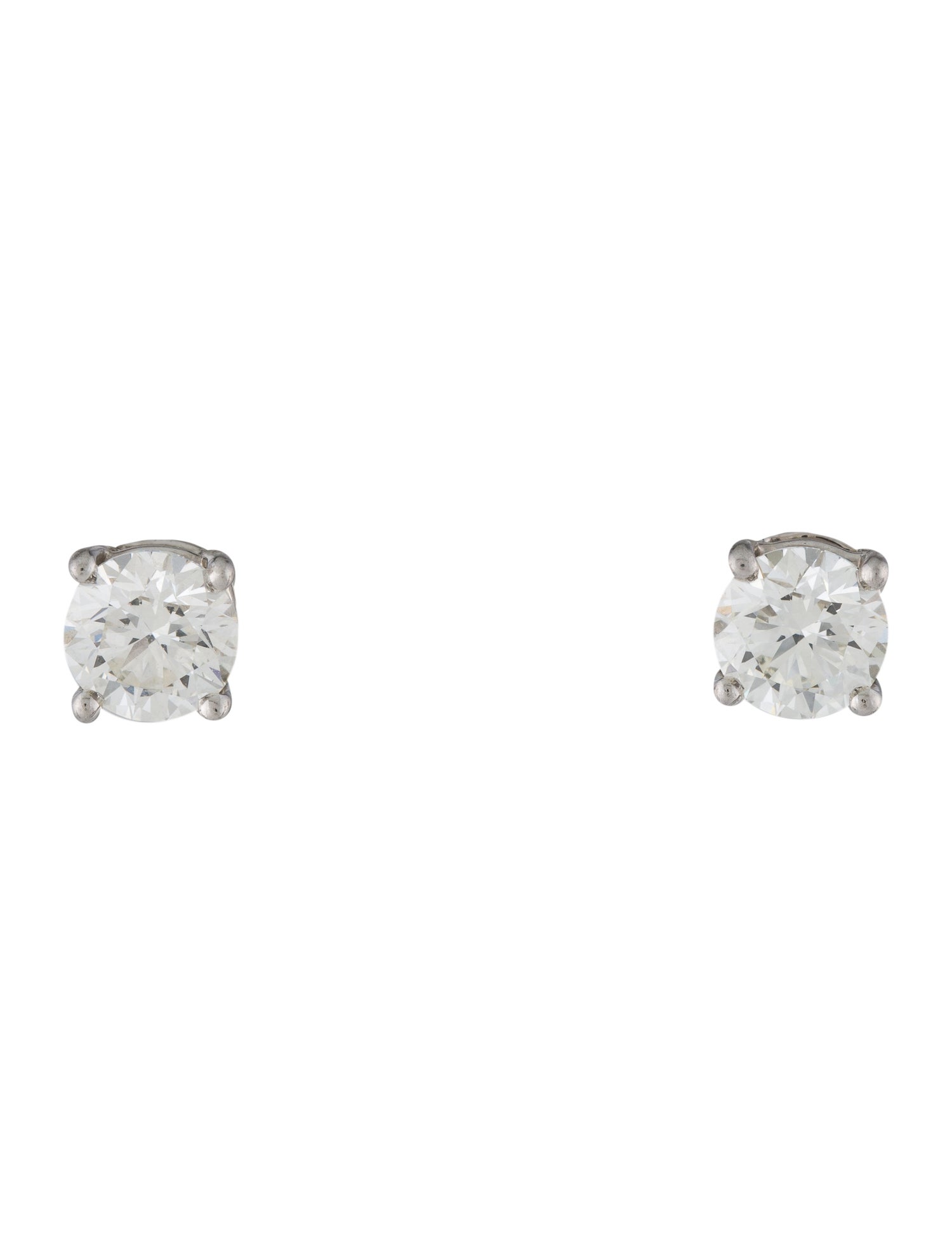 Tiffany & Co. Platinum 1.26ctw Diamond Stud Earrings