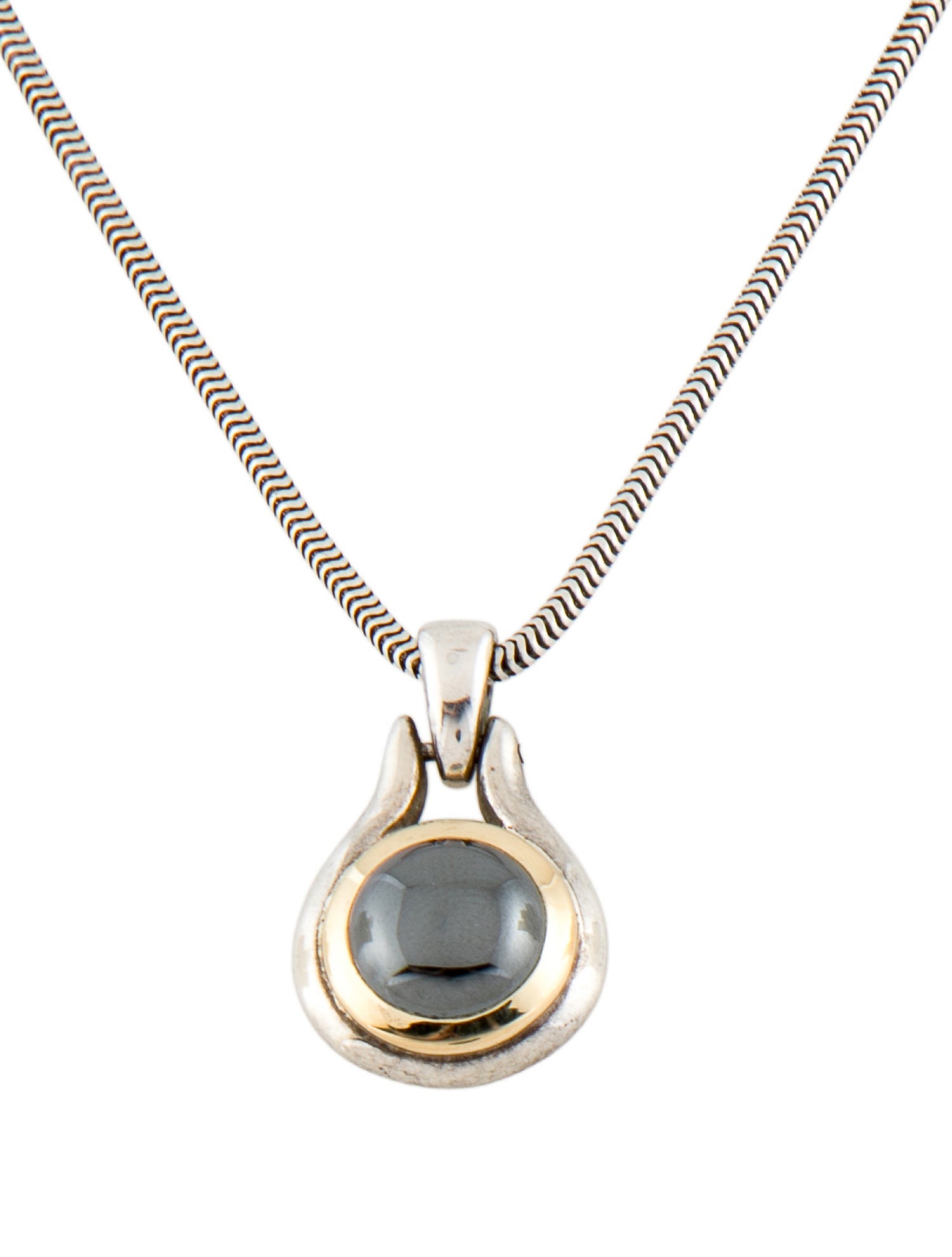 Tiffany & Co. Hematite Pendant Necklace