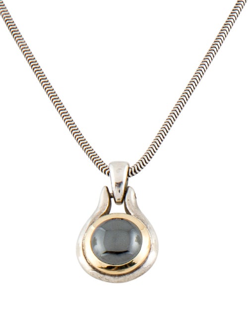 Tiffany & Co. Hematite Pendant Necklace