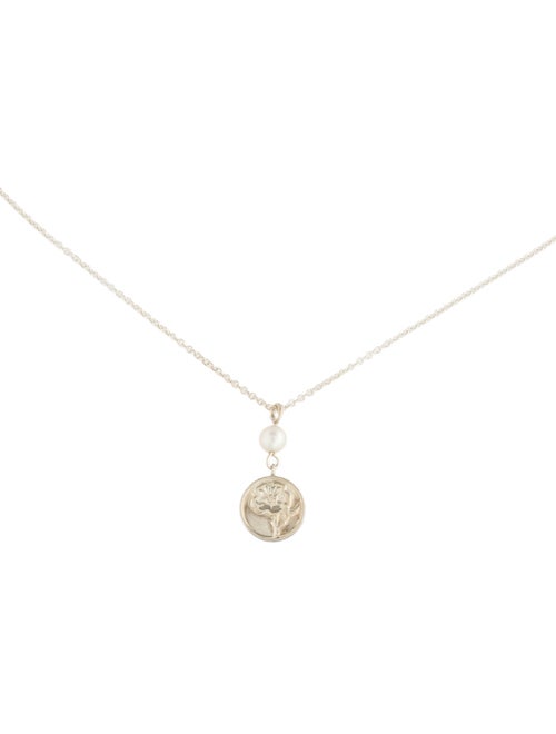 Tiffany & Co. Pearl Hibiscus Pendant Necklace