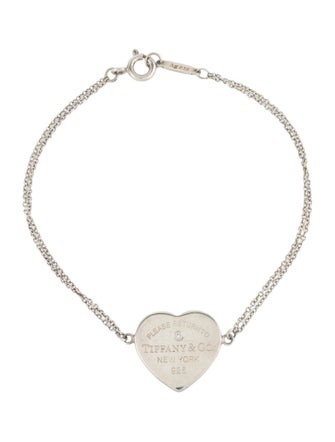 Tiffany & Co. Diamond Heart Double Chain Bracelet