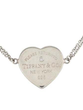 Tiffany & Co. Diamond Heart Double Chain Bracelet