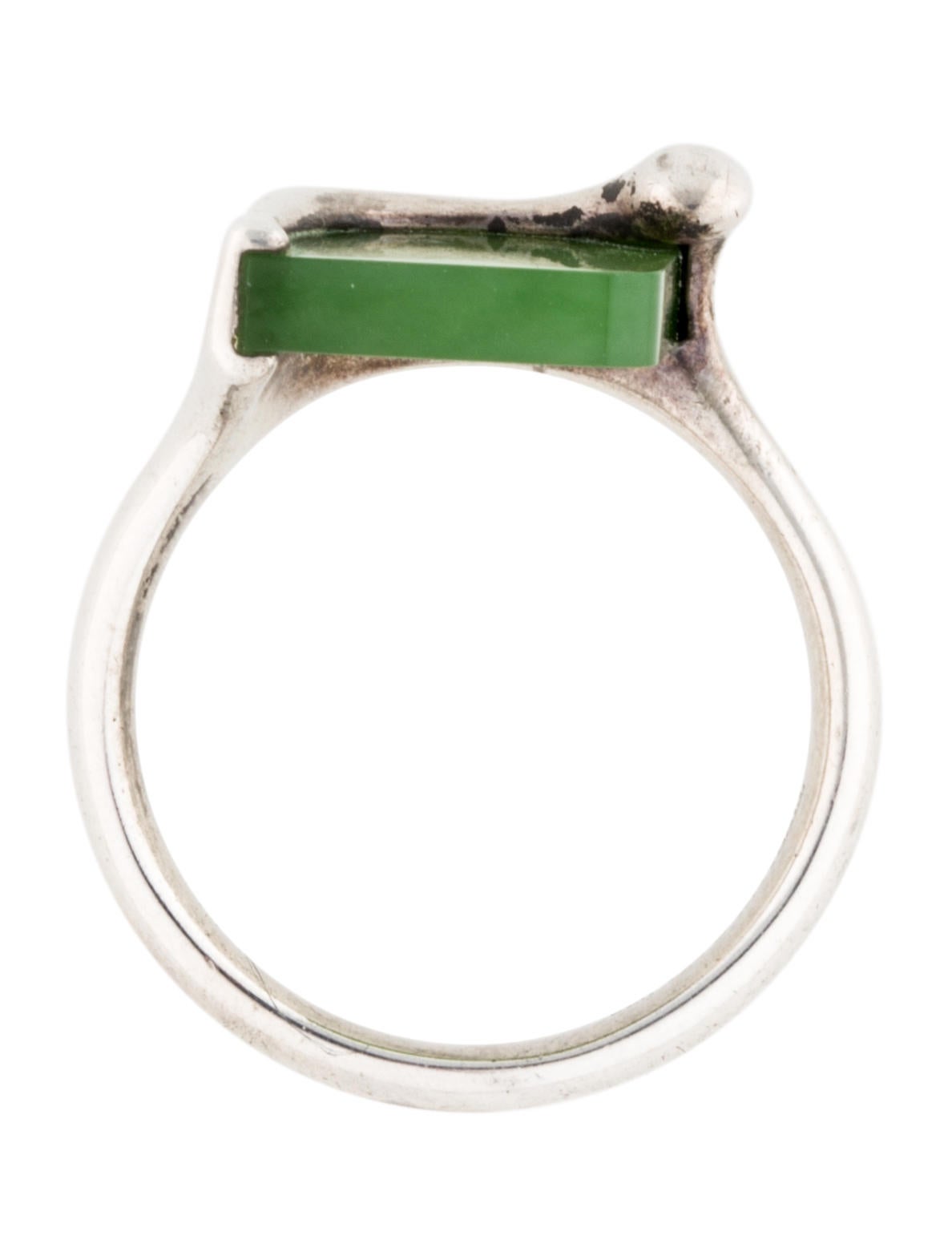 Tiffany & Co. Square Jade Ring Rings TIF34013 The RealReal