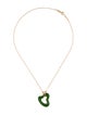 Tiffany & Co. 18K Nephrite Open Heart Pendant Necklace