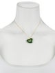 Tiffany & Co. 18K Nephrite Open Heart Pendant Necklace