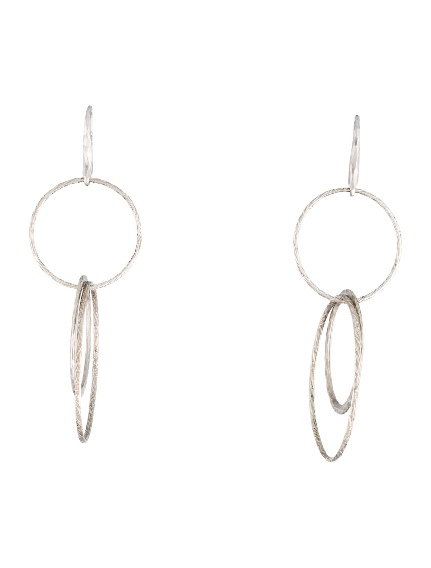 Tiffany & Co. Hammered Circled Drop Earrings