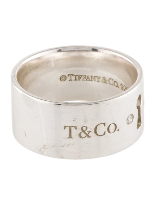 Tiffany & Co. Diamond Key Hole Wide Band