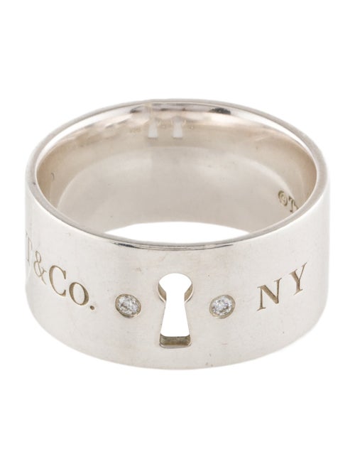 Tiffany & Co. Diamond Key Hole Wide Band