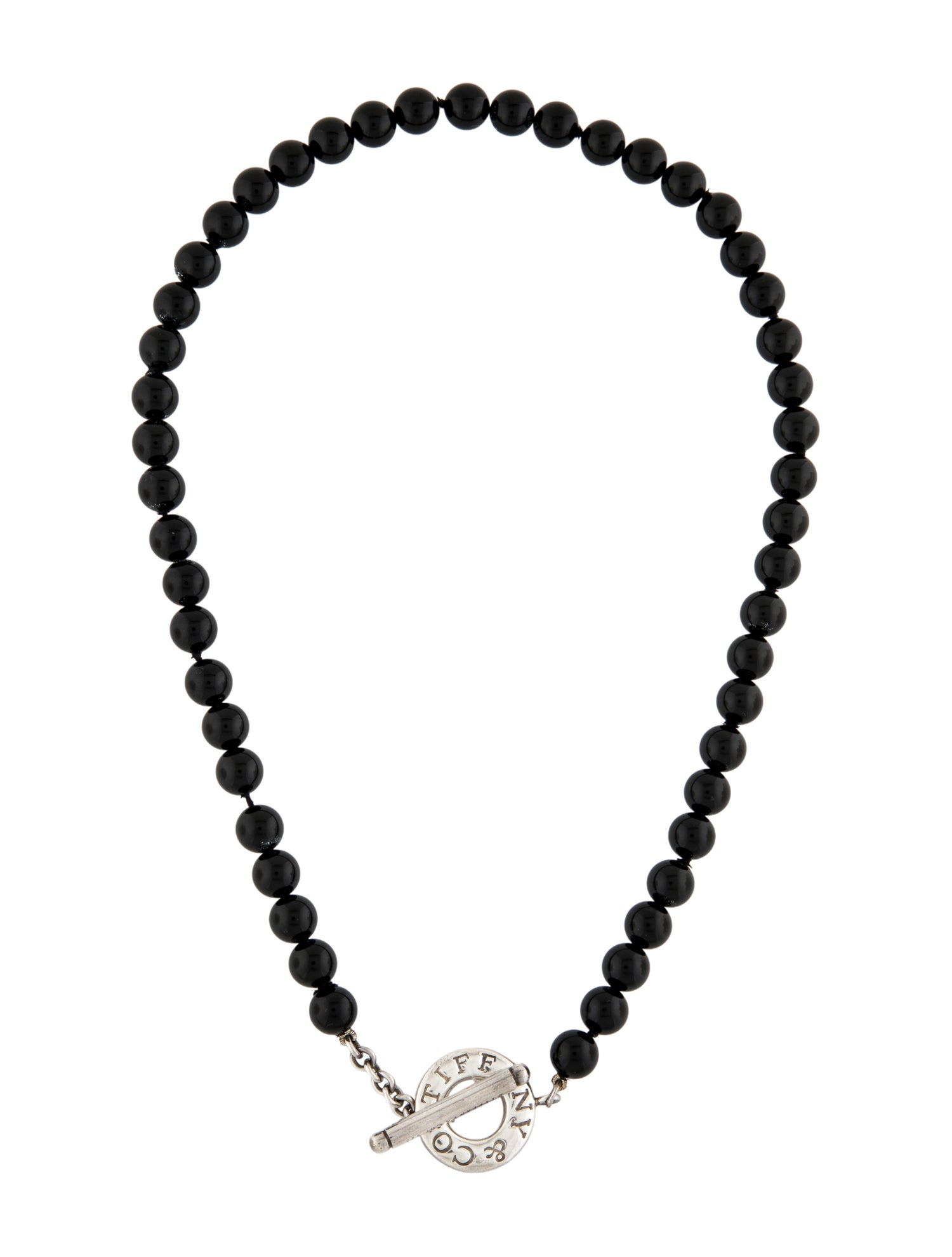 Tiffany & Co. Onyx Tiffany Beads Toggle Necklace