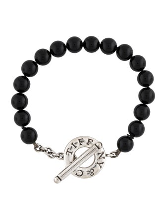 Tiffany & Co. Onyx Bead Toggle Bracelet