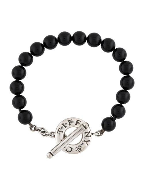 Tiffany & Co. Onyx Bead Toggle Bracelet