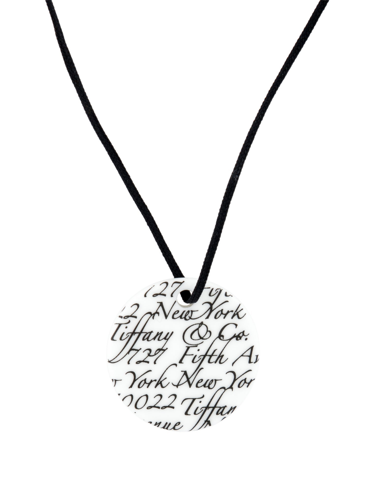 Tiffany & Co. Bone China Notes Pendant Necklace