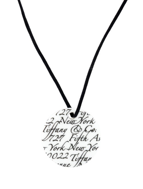 Tiffany & Co. Bone China Notes Pendant Necklace