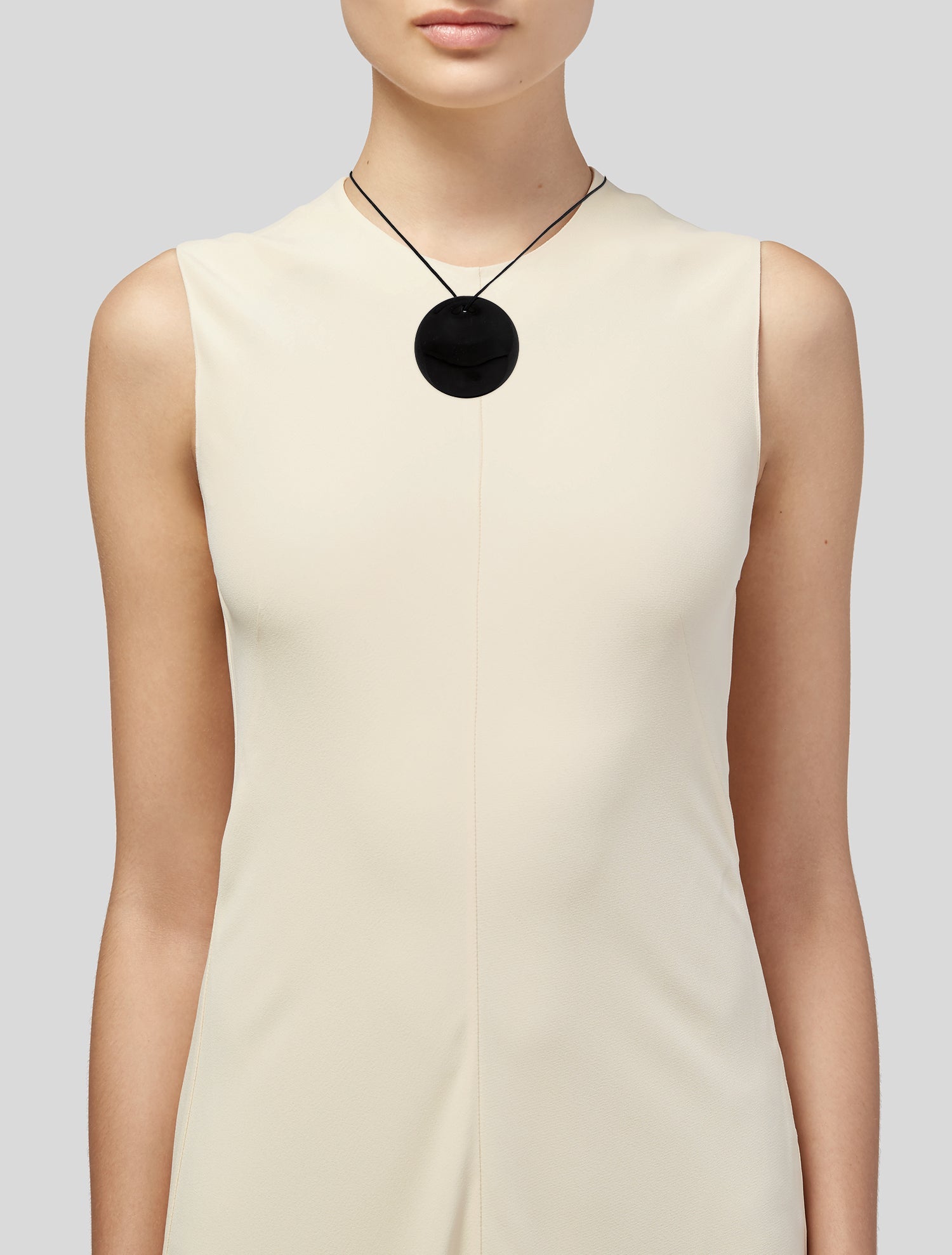 Tiffany & Co. Laquered Wood Round Pendant Necklace