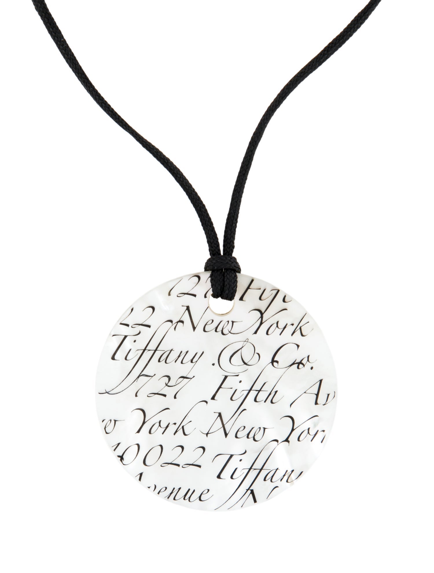 Tiffany & Co. Mother of Pearl Notes Pendant Necklace