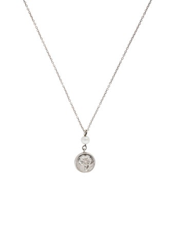 Tiffany & Co. Pearl Flower Pendant Necklace