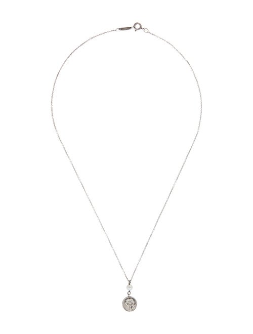 Tiffany & Co. Pearl Flower Pendant Necklace