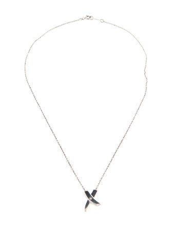 Tiffany & Co. Graffiti Diamond X Pendant Necklace