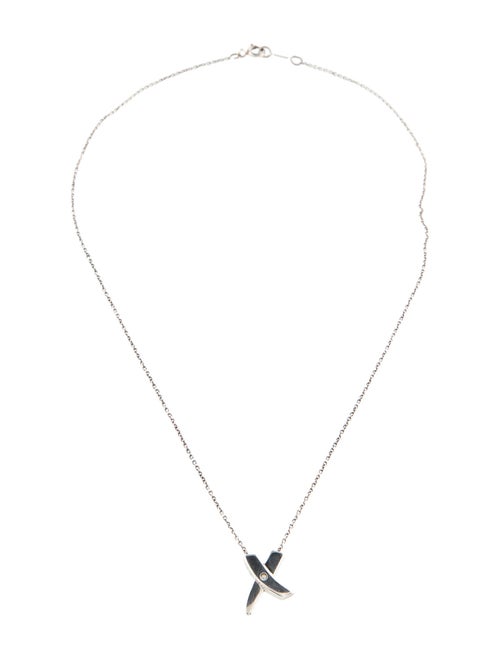 Tiffany & Co. Graffiti Diamond X Pendant Necklace