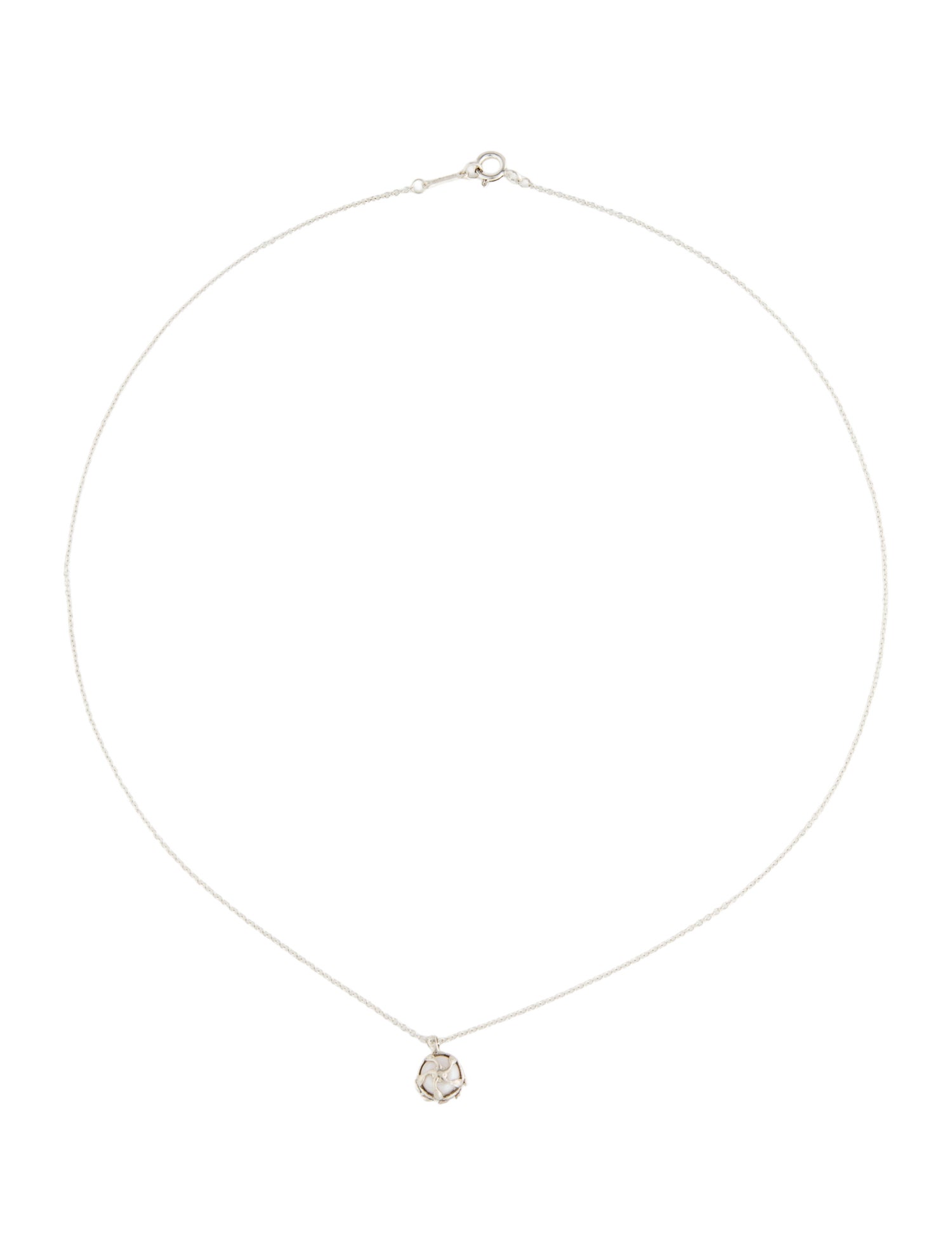 Tiffany & Co. Pearl Olive Leaf Pendant Necklace