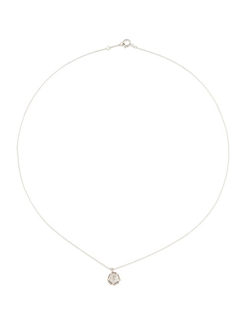 Tiffany & Co. Pearl Olive Leaf Pendant Necklace