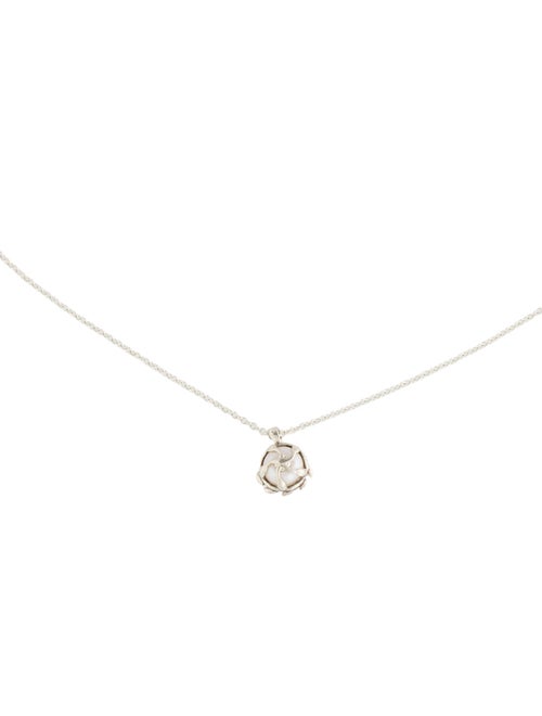 Tiffany & Co. Pearl Olive Leaf Pendant Necklace