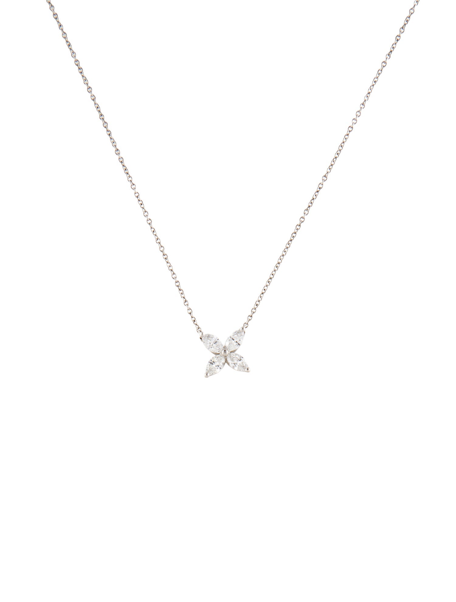 Tiffany & Co. Platinum Diamond Victoria® Pendant Necklace