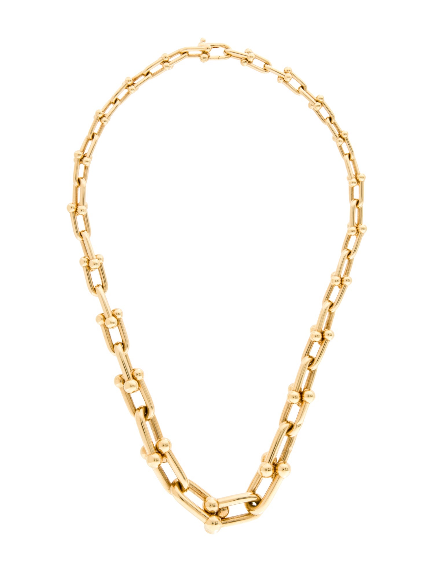 Tiffany & Co. 18K Hardware Graduated Link Necklace
