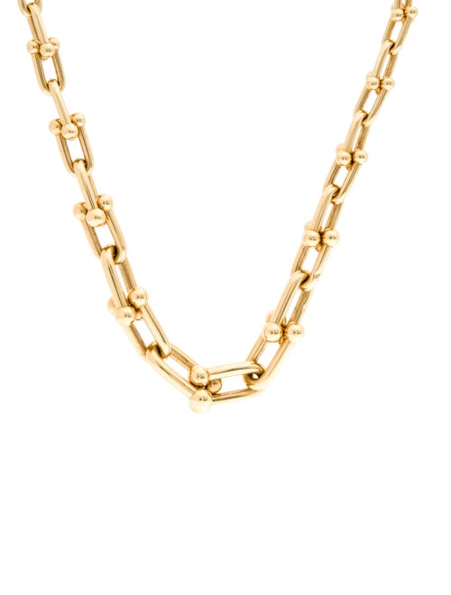 Tiffany & Co. 18K Hardware Graduated Link Necklace