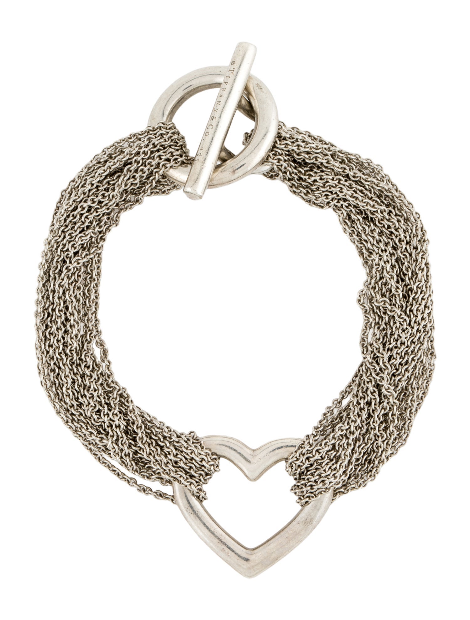 Tiffany & Co. Multi Strand Heart Toggle Bracelet