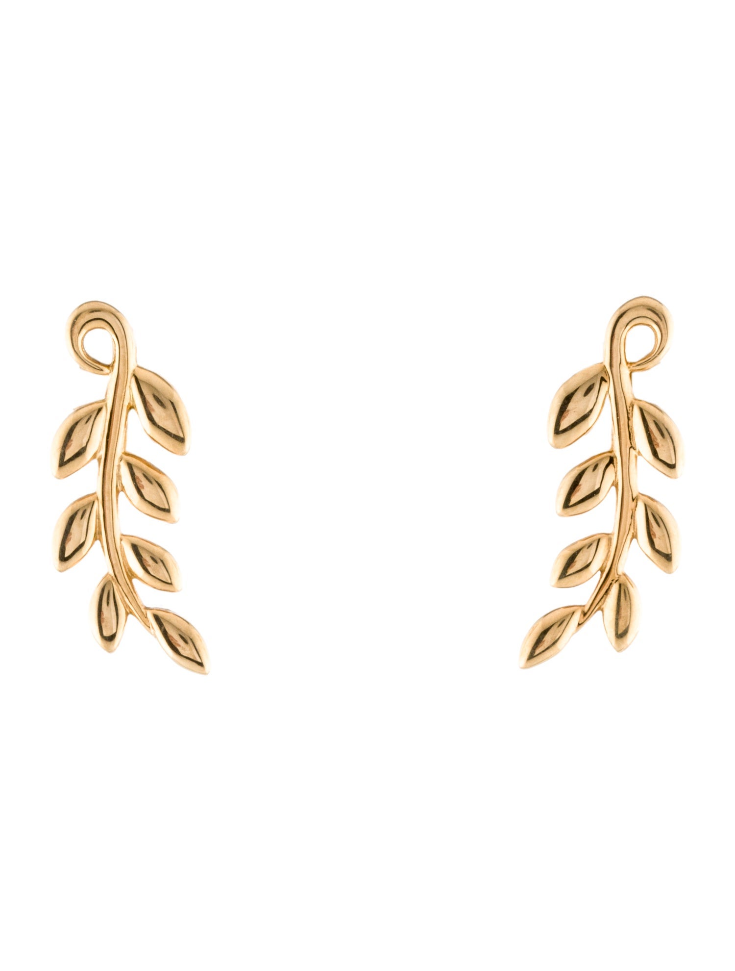 Tiffany & Co. 18K Olive Leaf Climber Earrings