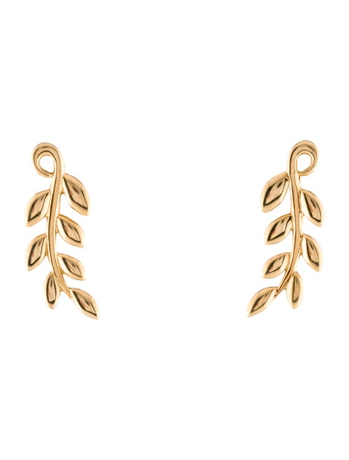 Tiffany & Co. 18K Olive Leaf Climber Earrings