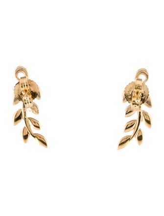 Tiffany & Co. 18K Olive Leaf Climber Earrings