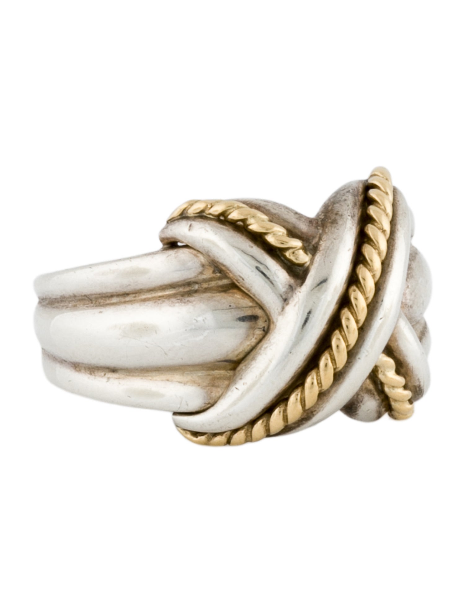 Tiffany & Co. Vintage Two-Tone Signature X Ring