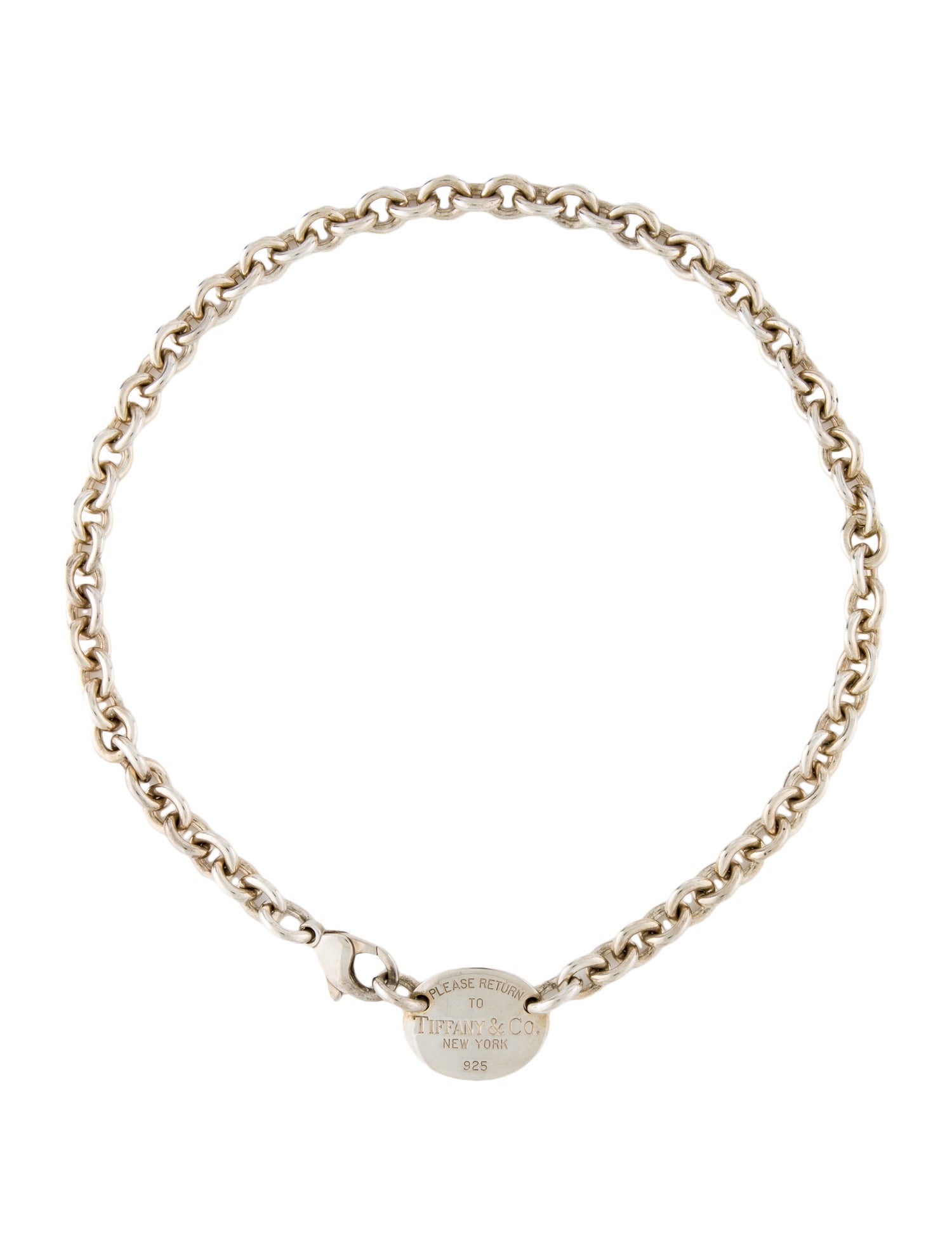 Tiffany & Co. Oval Tag Necklace