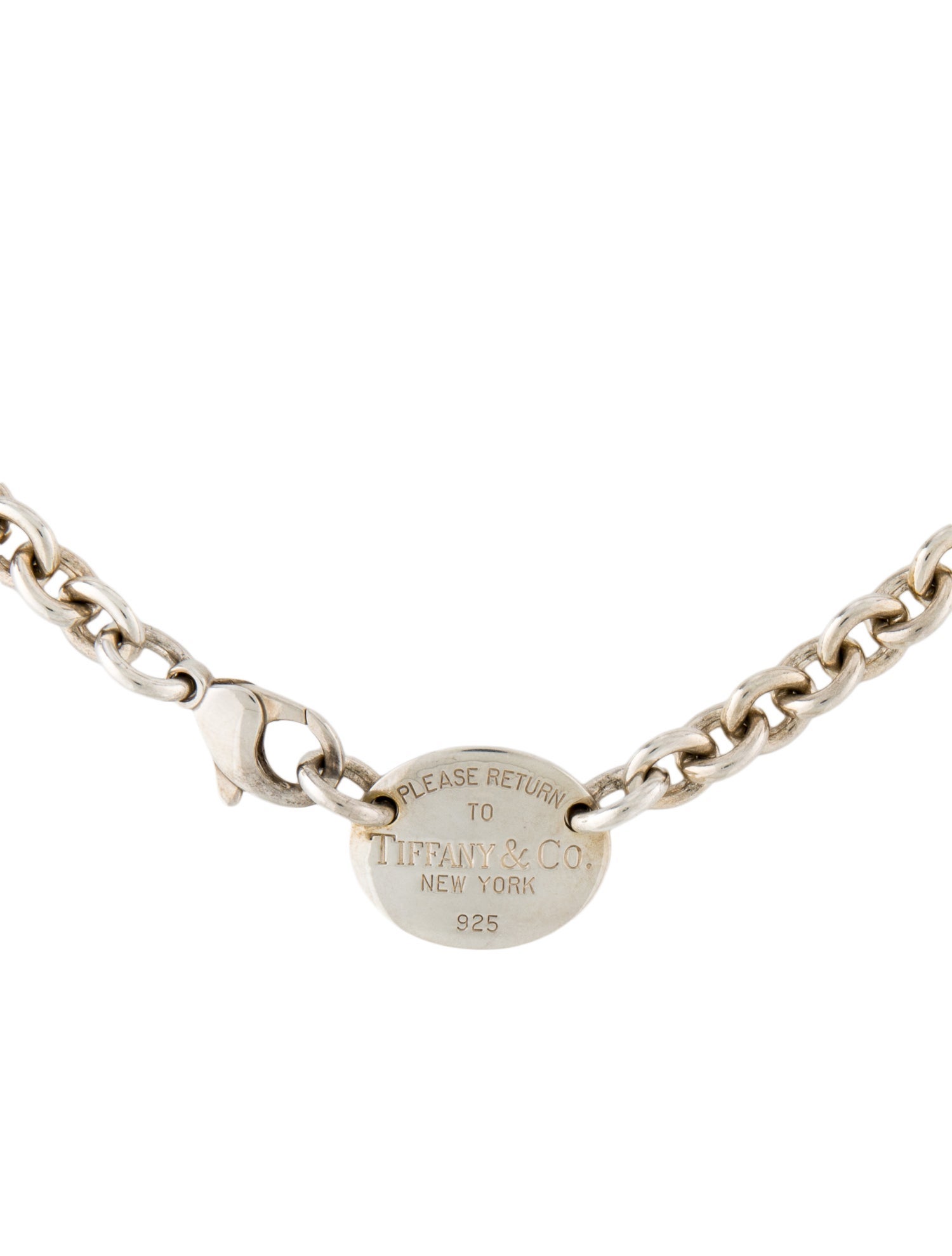 Tiffany & Co. Oval Tag Necklace