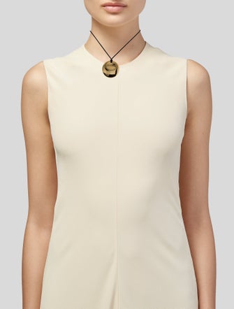 Tiffany & Co. 18K Large Round Disc Pendant Necklace