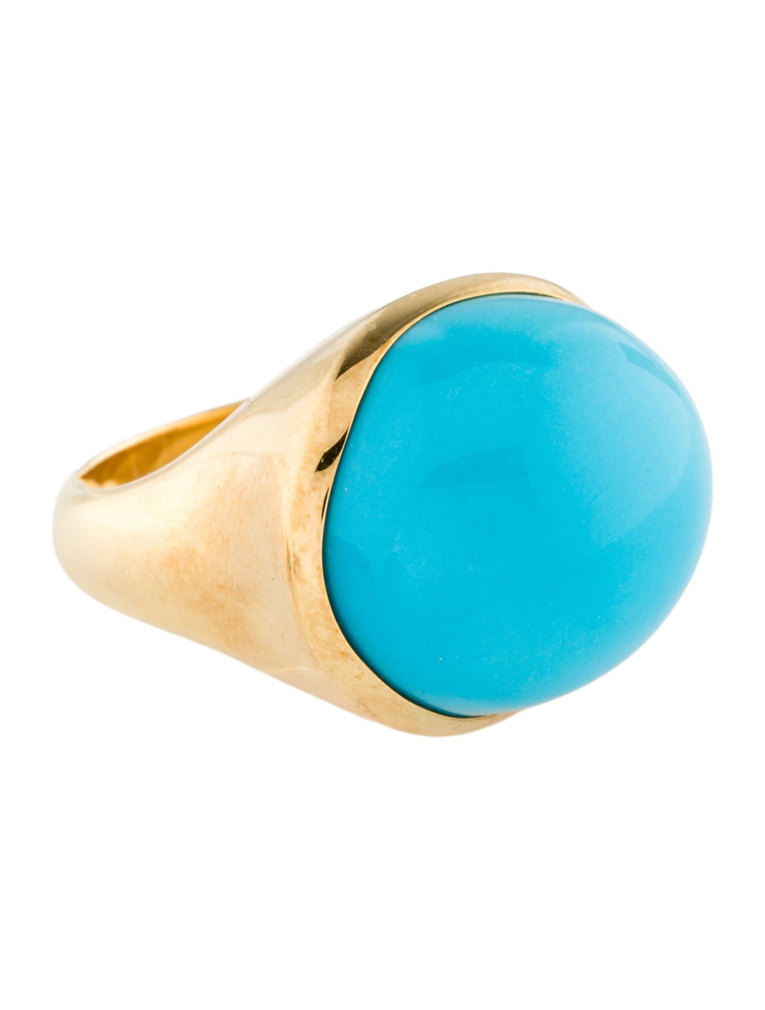 Tiffany & Co. 18K Turquoise Cabochon Cocktail Ring