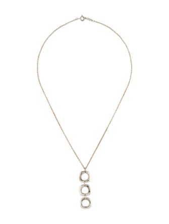 Tiffany & Co. Square Cushion Triple Drop Pendant Necklace