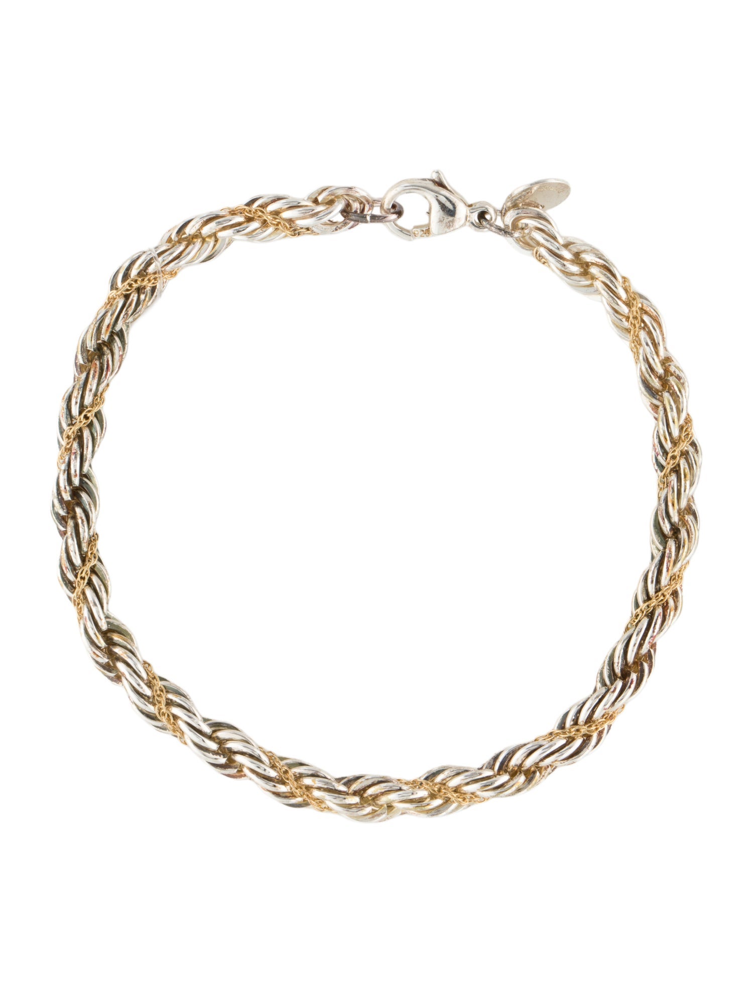 Tiffany & Co. Vintage Two-Tone Rope Chain Bracelet