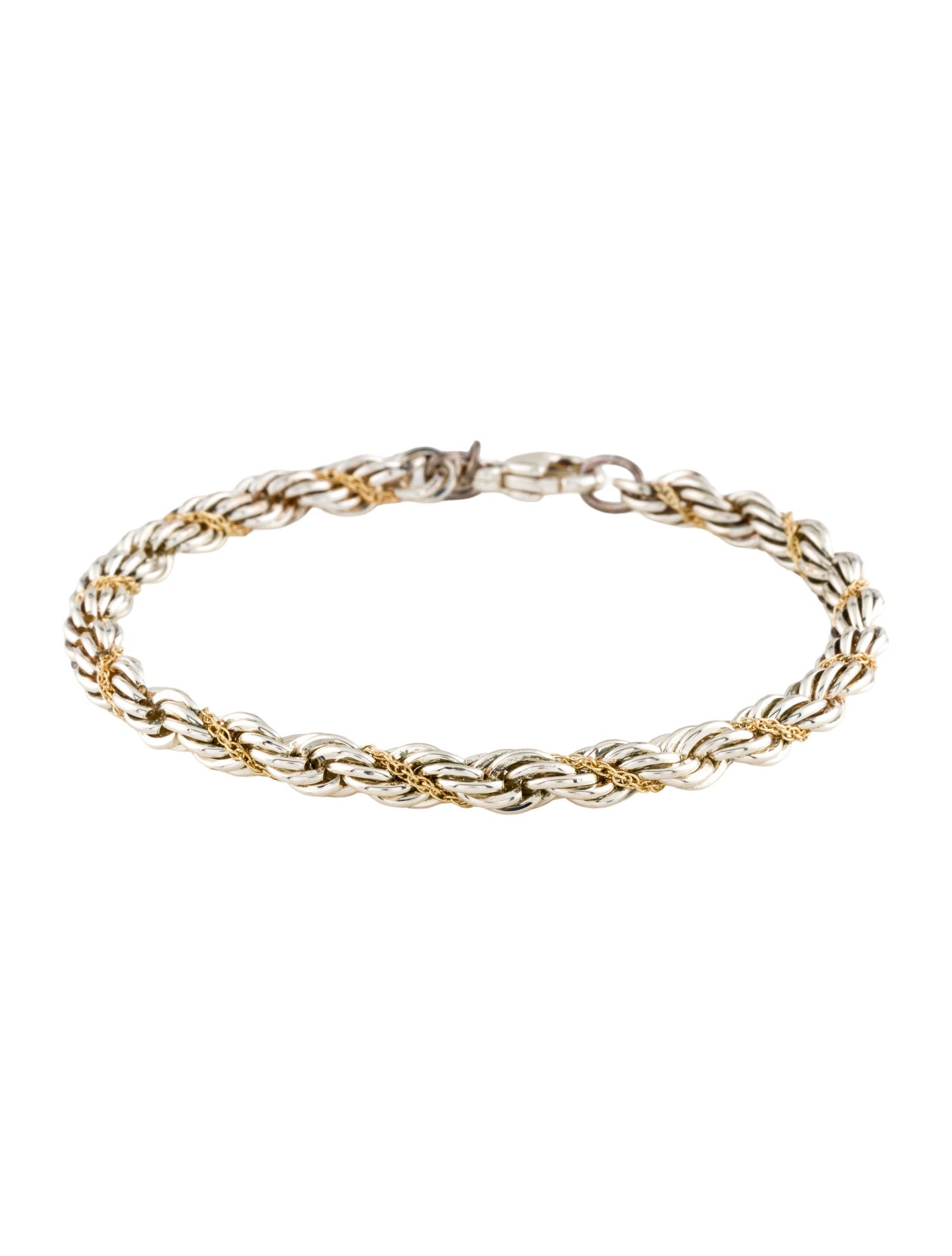 Tiffany & Co. Vintage Two-Tone Rope Chain Bracelet