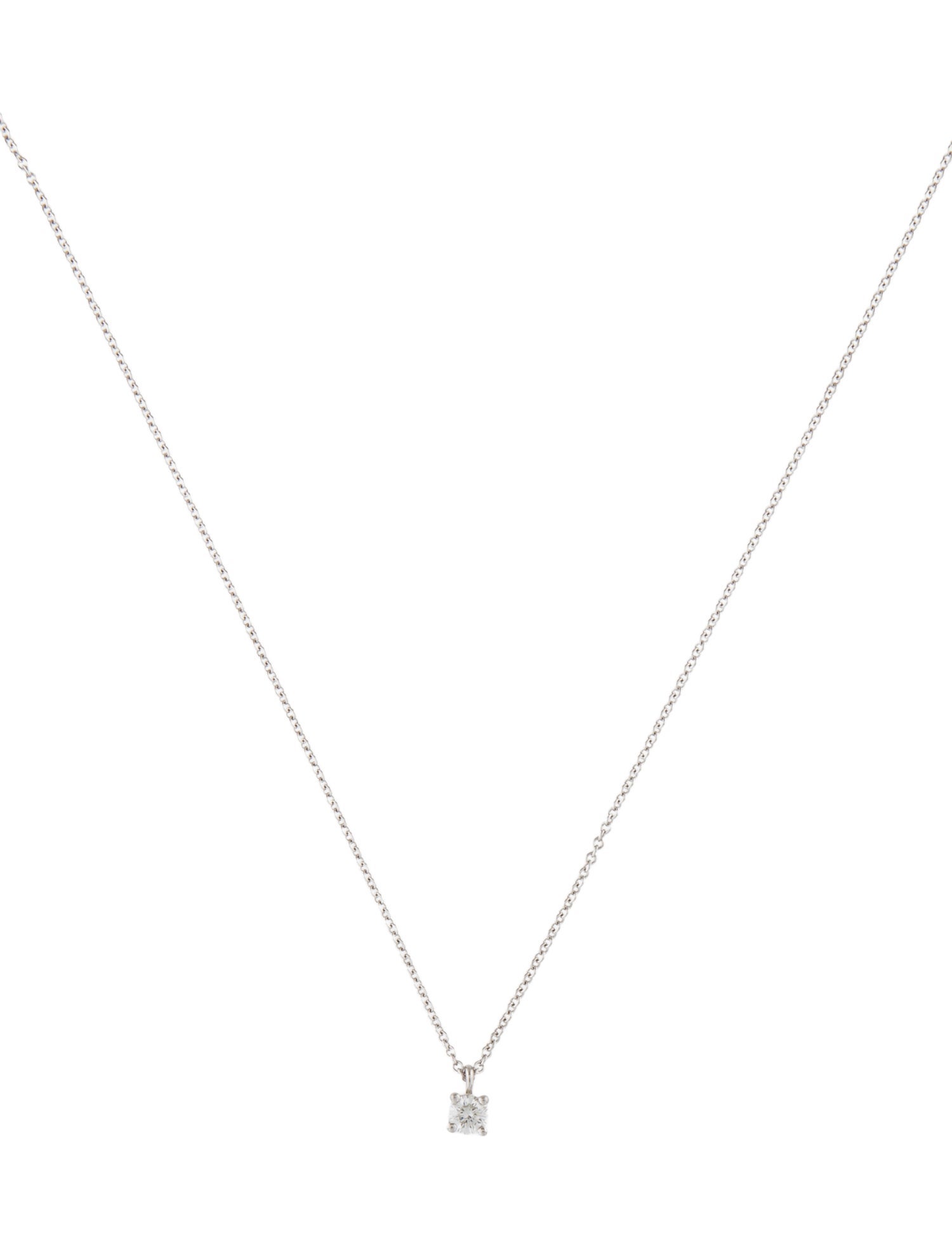 Tiffany & Co. Platinum Diamond Pendant Necklace