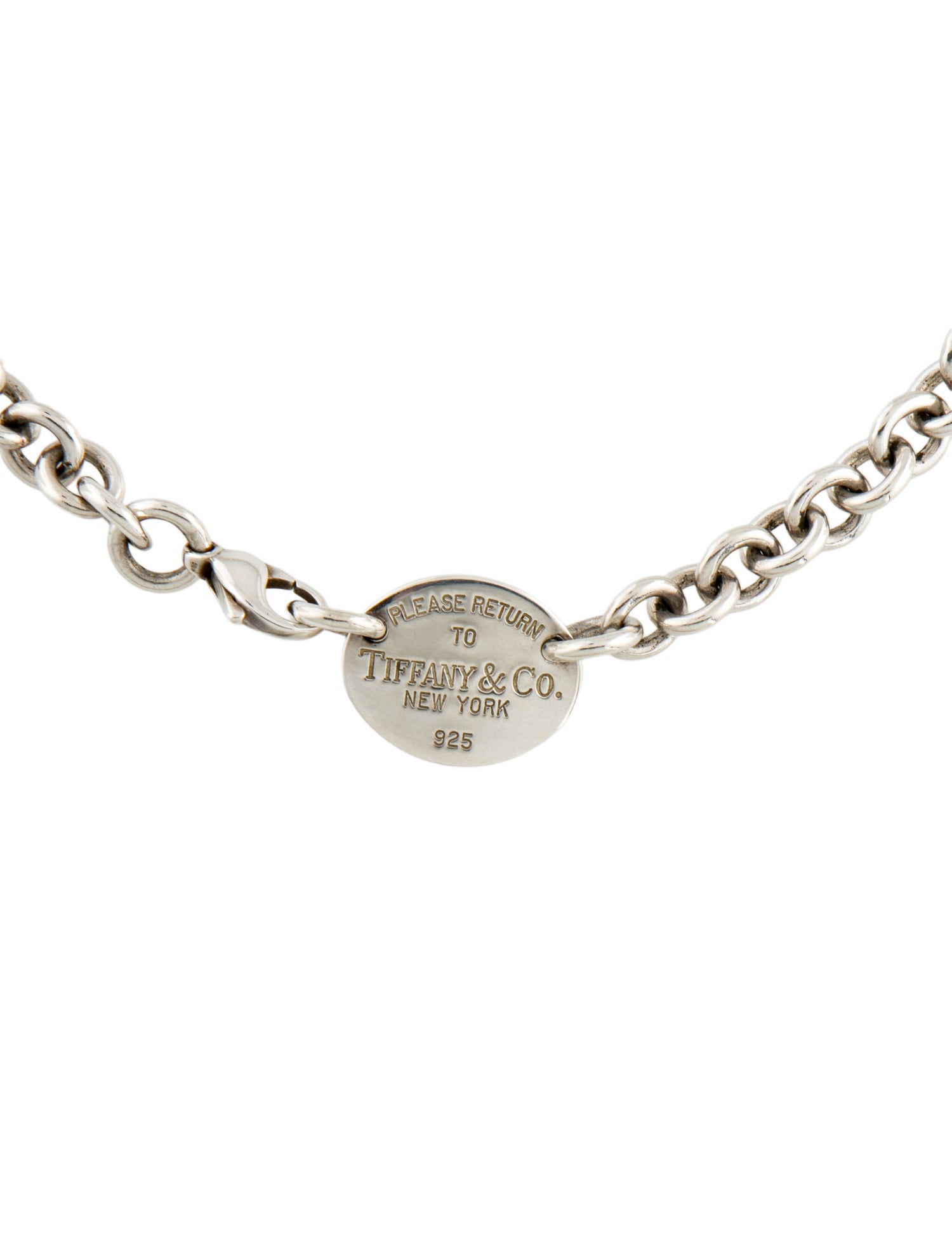 Tiffany & Co. Return To Tiffany Oval Tag Collar Necklace