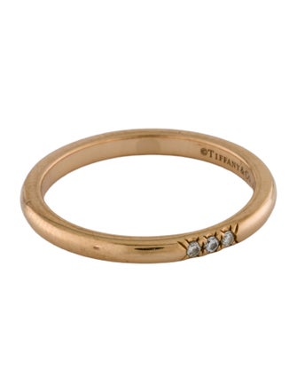 Tiffany & Co. 18K Diamond Three Stone Band