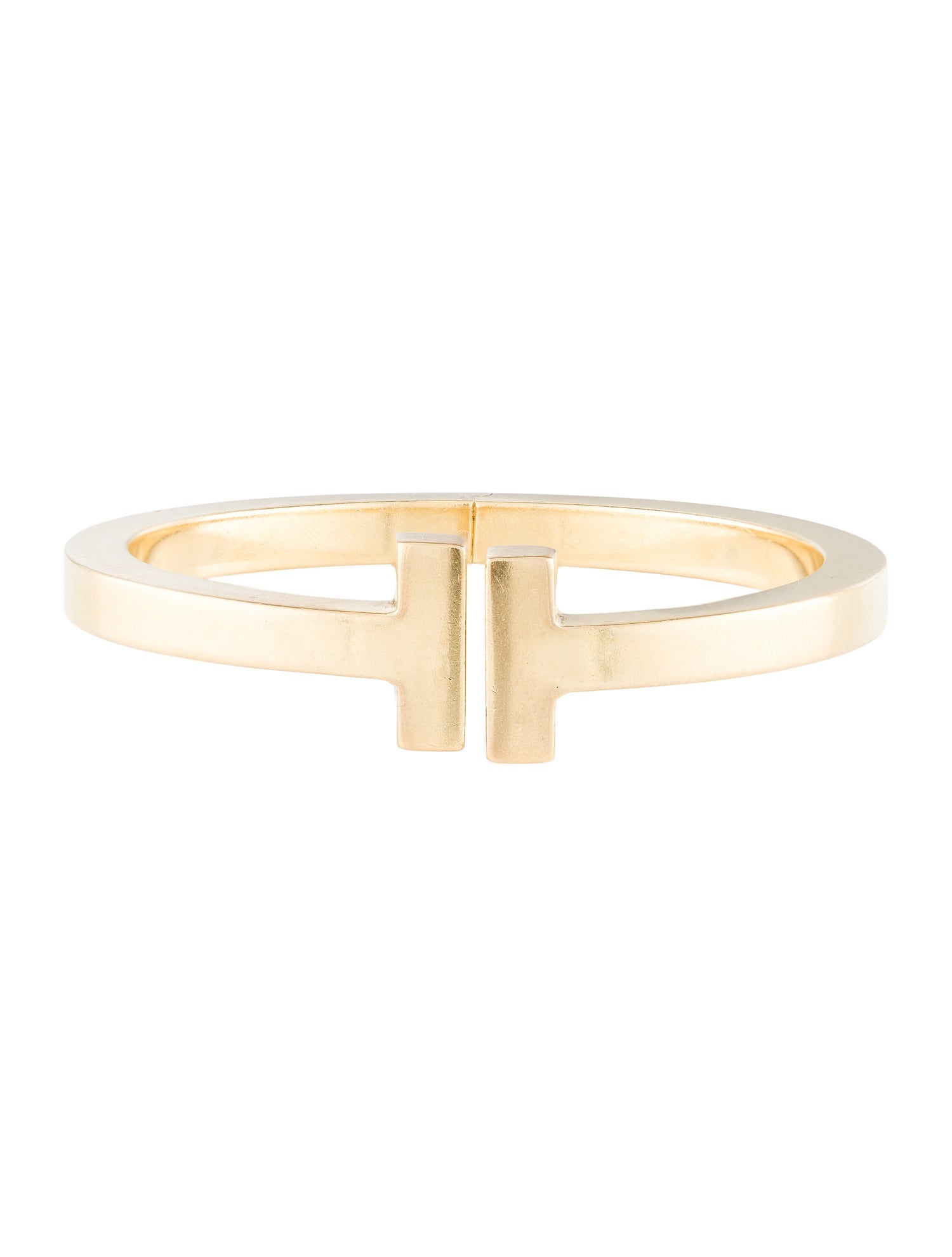 Tiffany & Co. 18K T Square Hinged Cuff Bracelet