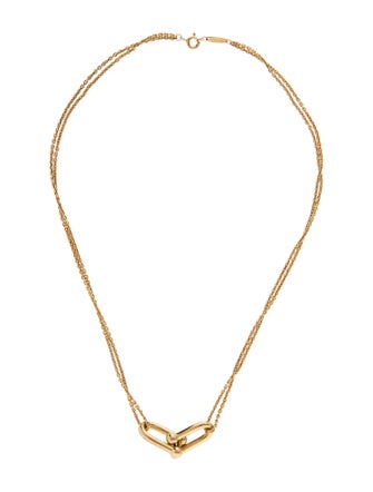 Tiffany & Co. 18K Large HardWear Double Link Pendant Necklace